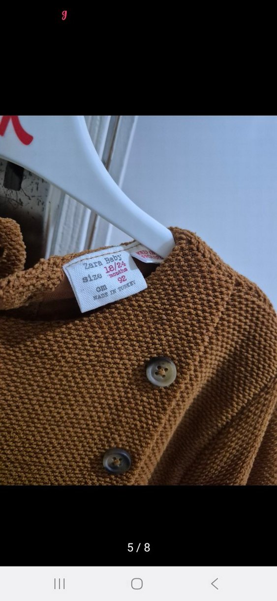 Kız Çocuk Kahverengi Uzun Kollu Elbise - Görsel 5