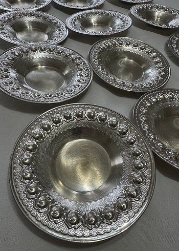 Gümüş Kaplama Çay Tabağı - Görsel 3