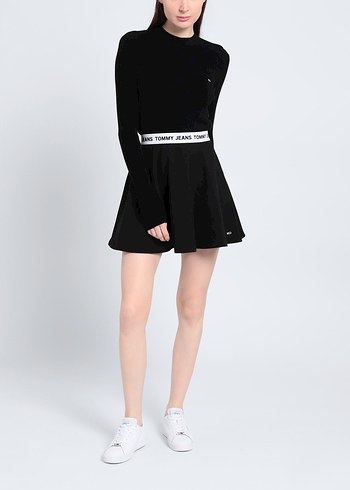 Tommy Jeans Siyah Mini Etek - Görsel 2