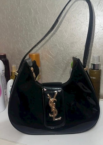 Beden YSL Siyah Baskılı Deri Kadın Omuz Çantası