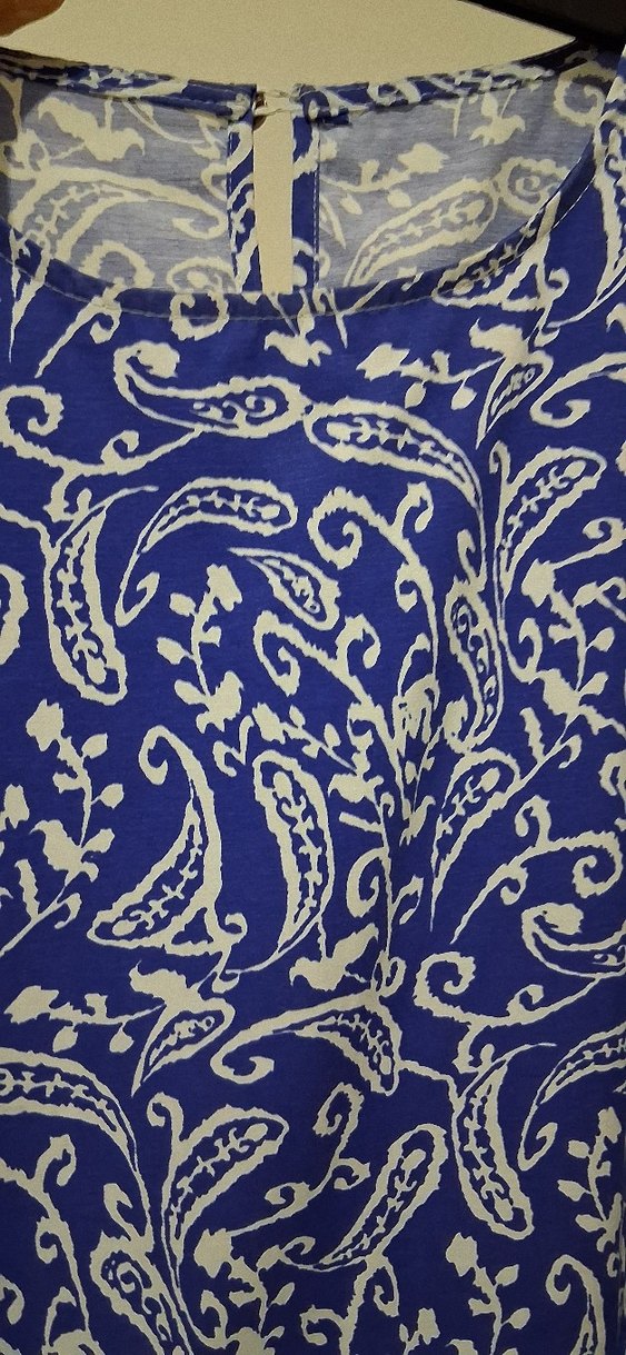 Mavi Bohem Uzun Kollu V Yaka Elbise - Görsel 3