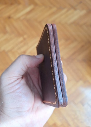 Koyu Kahverengi Minimalist Erkek Cüzdanı - Görsel 6