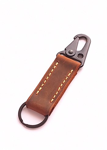 Askı Aparatlı Hakiki Deri Anahtarlık - Görsel 2