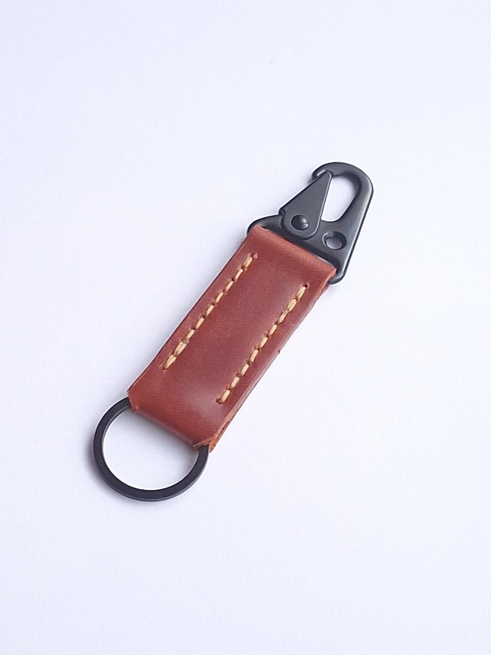 Hakiki Deri Anahtarlık Karabina Askılı - Görsel 2