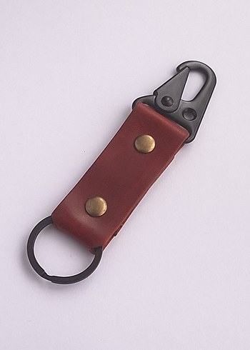 Hakiki Deri Anahtarlık Karabina Askılı - Görsel 2