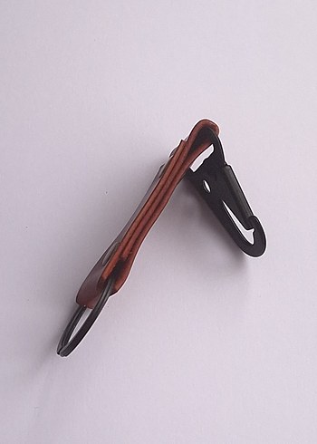 Hakiki Deri Anahtarlık Karabina Askılı - Görsel 3