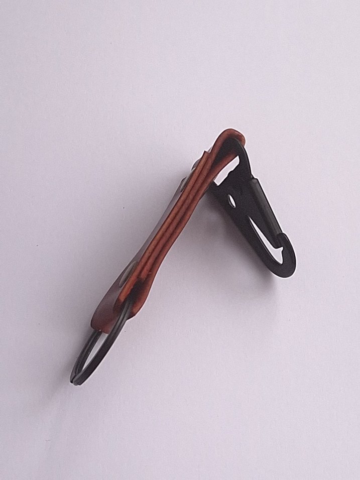 Hakiki Deri Anahtarlık Karabina Askılı - Görsel 3