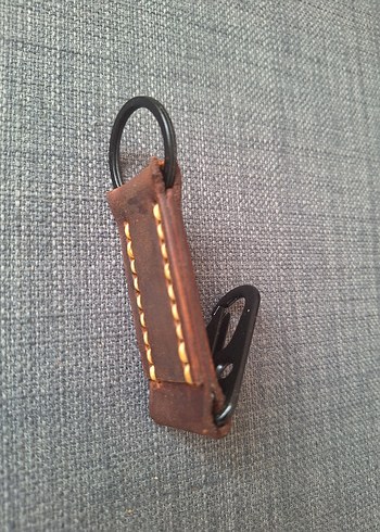 Kahverengi Hakiki Deri Erkek Anahtarlık - Görsel 3