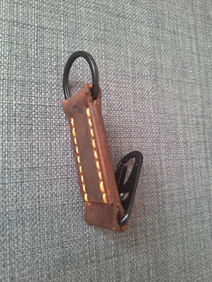 Kahverengi Hakiki Deri Erkek Anahtarlık - Görsel 3