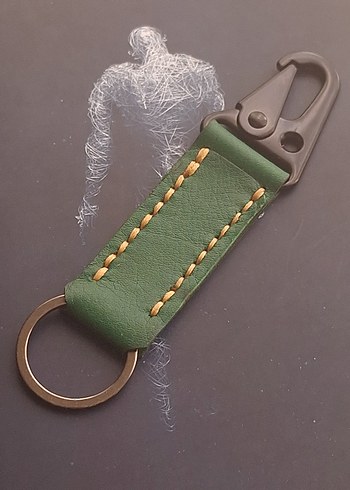Yeşil Deri Erkek Anahtarlık - Görsel 3