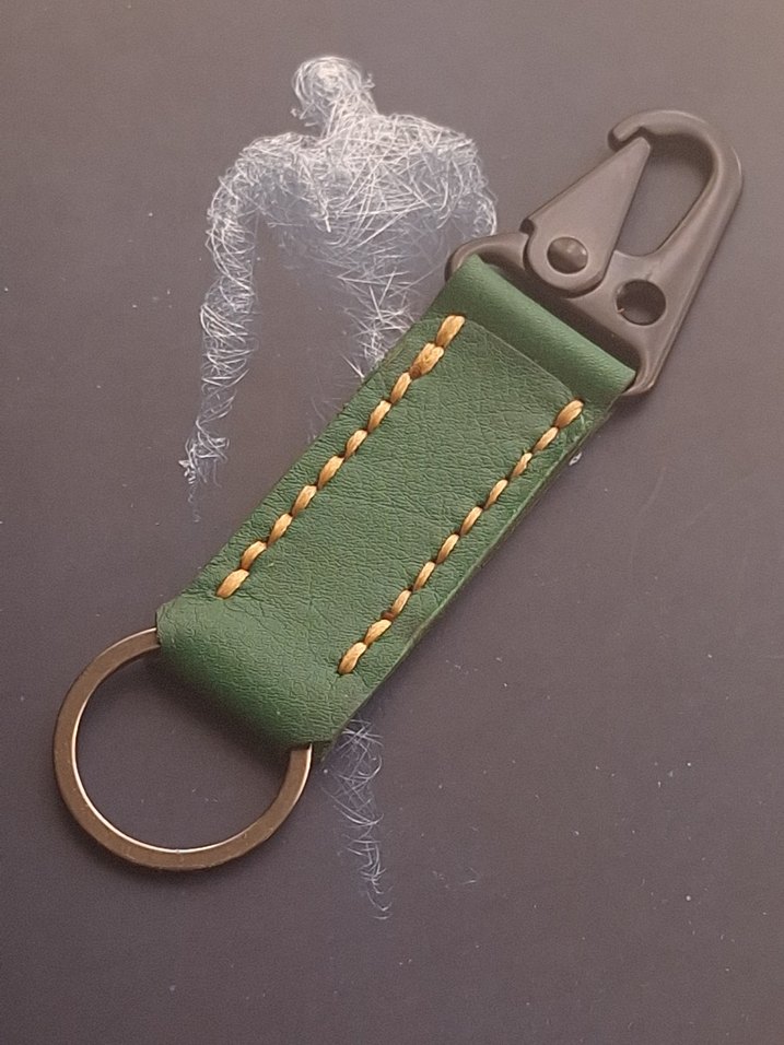 Yeşil Deri Erkek Anahtarlık - Görsel 3