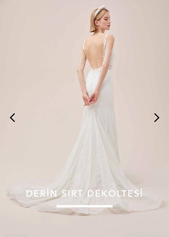 V yaka oleg cassini gelinlik