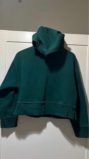 Zara Zara yeşil kapşonlu sweatshirt