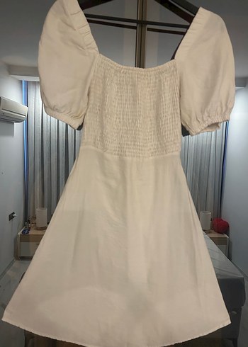 Diğer Beyaz Kısa Kollu Elbise
