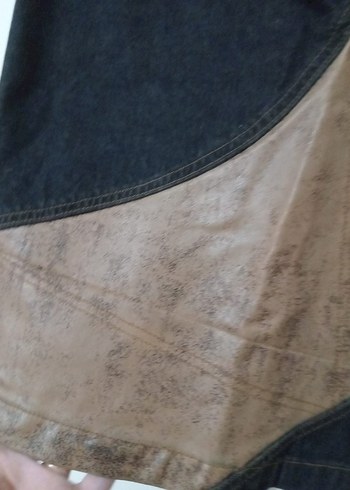40 Beden lacivert Renk Denim Midi Etek