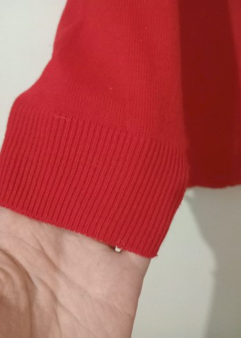 l Beden kırmızı Renk Düğmeli Kırmızı Kadın Hırka