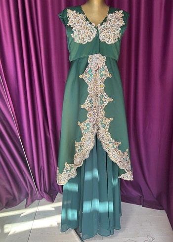Zümrüt yeşili Kaftan