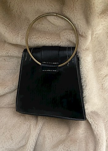 Siyah Deri Kadın Çanta - Görsel 2