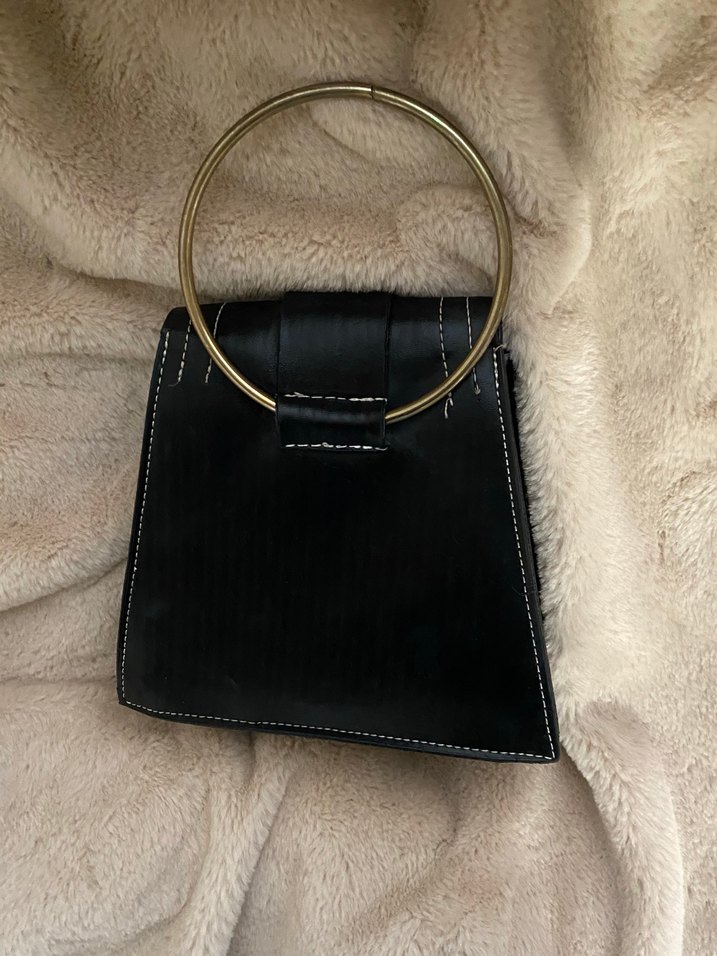 Siyah Deri Kadın Çanta - Görsel 2