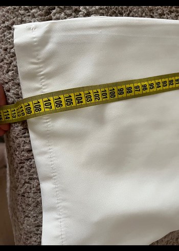 l Beden beyaz Renk Beyaz Midi Keten Kadın Kumaş Pantolon