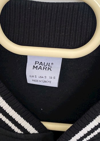 Paulmark Siyah Baskılı Düğmeli Kadın Ceket