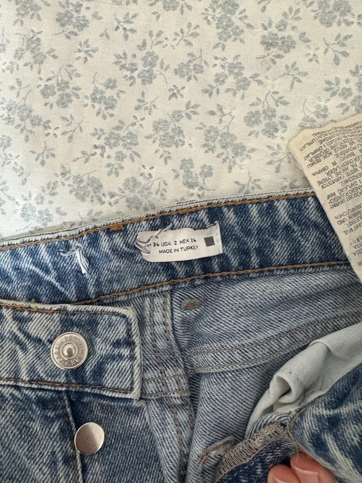 Zara Yüksek Bel Straight Kesim Kadın Kot Pantolon - Görsel 2