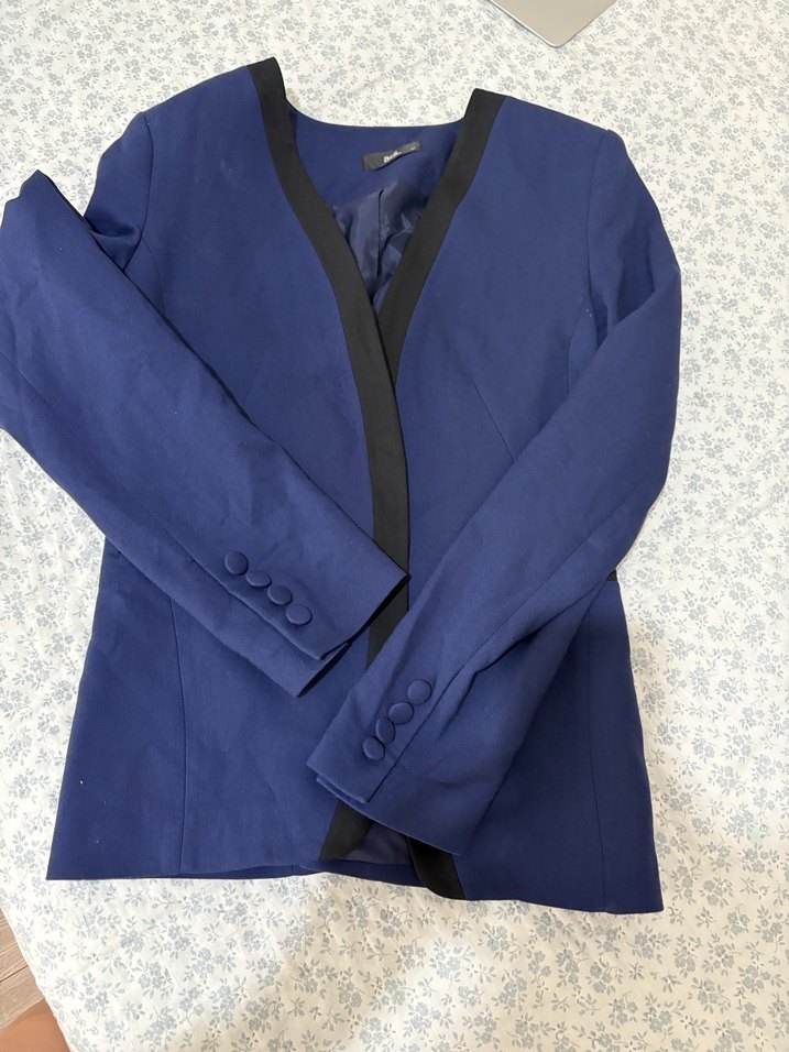 Adil Işık Düğmeli Mavi Kadın Blazer Ceket - Görsel 2