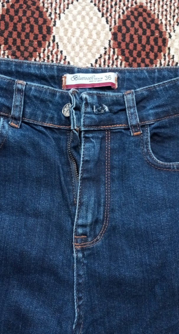 Kadın Lacivert Regular Fit Midi Kot Pantolon - Görsel 2