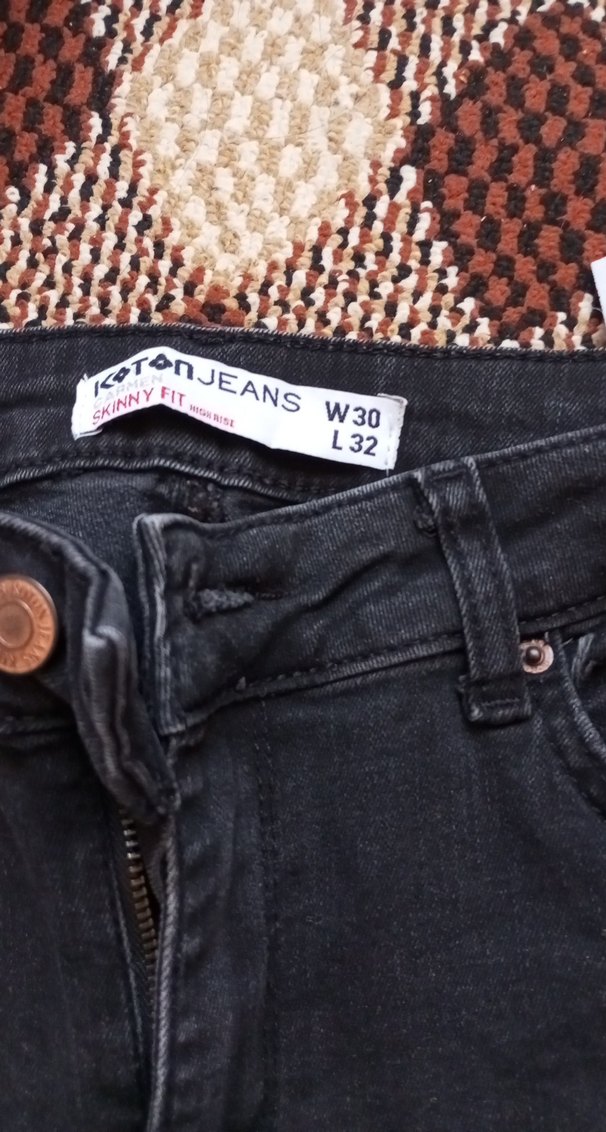 Kadın Regular Fit Koyu Kahverengi Denim Pantolon - Görsel 2