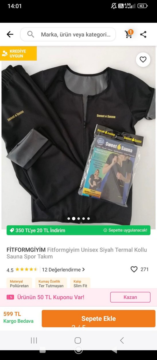 Siyah Kadın Fit Kesim Tayt - Görsel 2