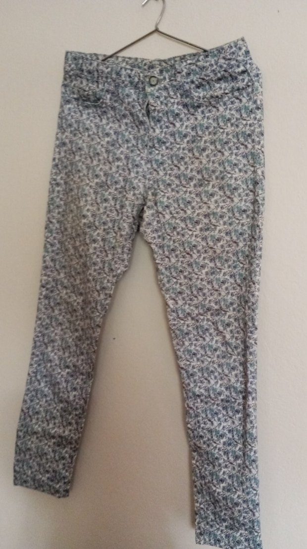 Düğmeli Gri Midi Kadın Kot Pantolon - Görsel 2