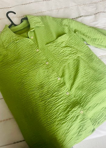 Yeşil Keten Kadın Salaş Takım - Görsel 6