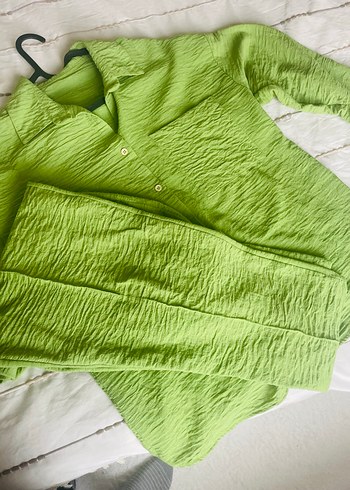 Yeşil Keten Kadın Salaş Takım - Görsel 5