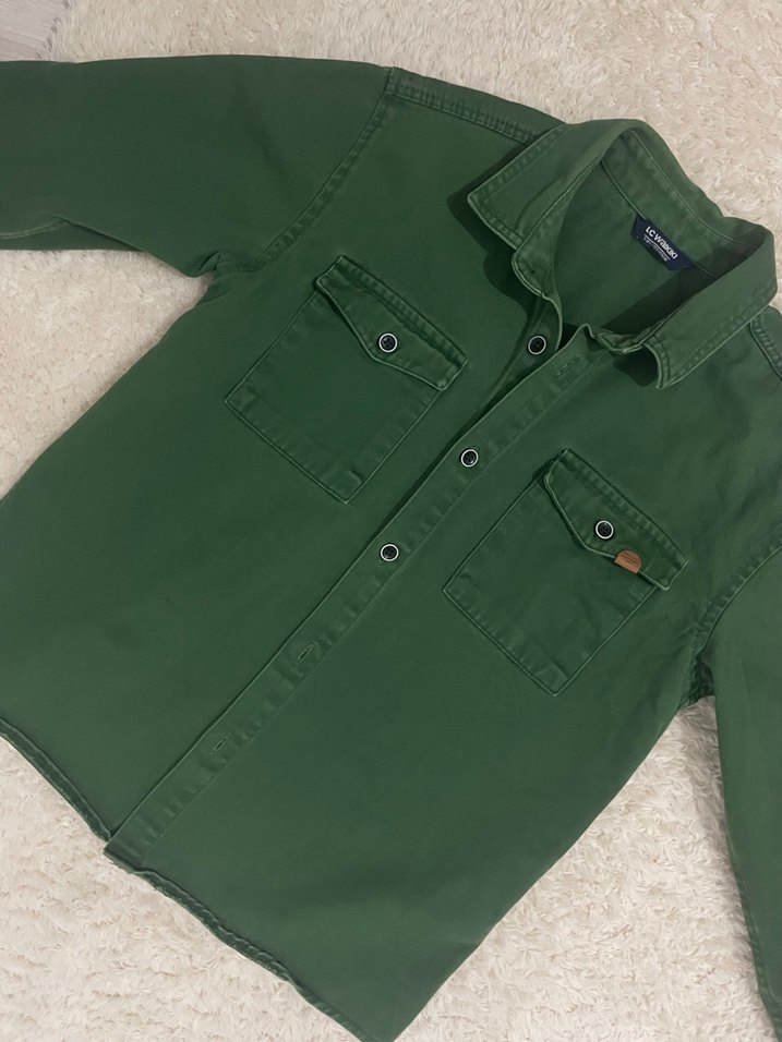 Düğmeli Yeşil Erkek Çocuk Ceket - Görsel 3