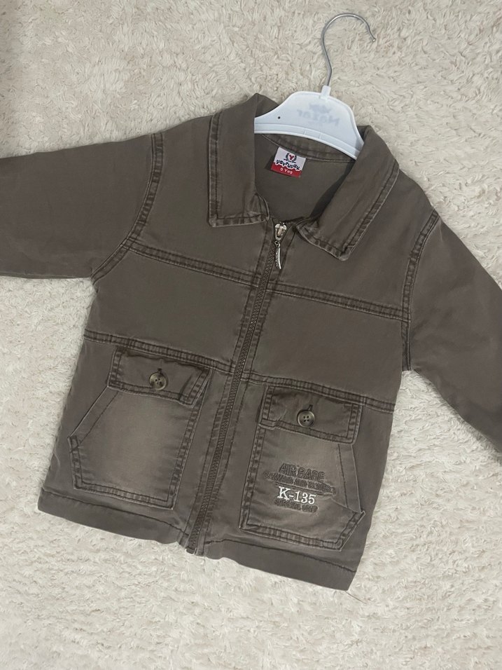 Erkek Çocuk Kahverengi Düğmeli Ceket - Görsel 3