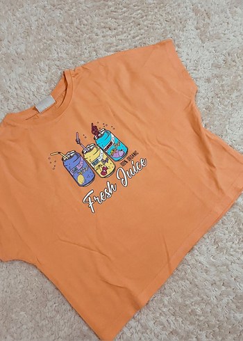 Renkli Baskılı Kız Çocuk Kısa Kollu Tişört - Görsel 5