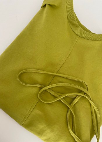 Kadın Kemerli Salaş Haki Tunik - Görsel 3