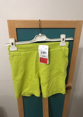 Kadın Yeşil Mini Şort Velcro Detaylı - Görsel 2