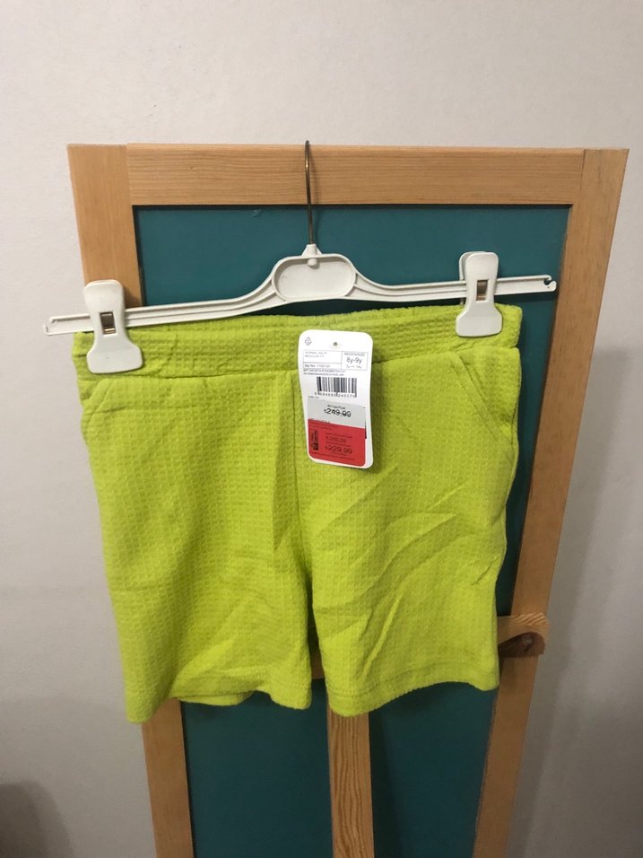 Kadın Yeşil Mini Şort Velcro Detaylı - Görsel 2