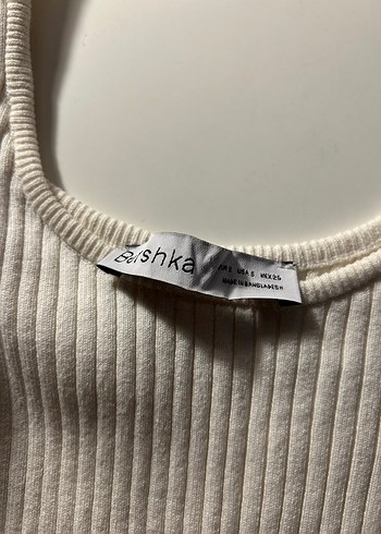 Beyaz, kısa, ince örme kadın kazak - Görsel 2