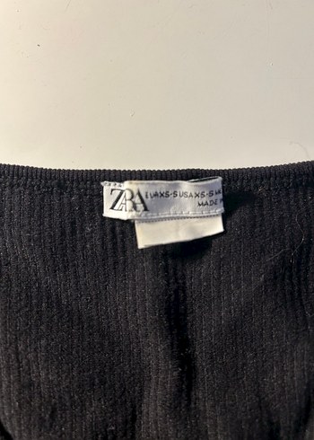 Siyah Payetli Straplez Kadın Crop - Görsel 2