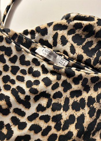 Kahverengi Leopar Desenli Askılı Body - Görsel 2