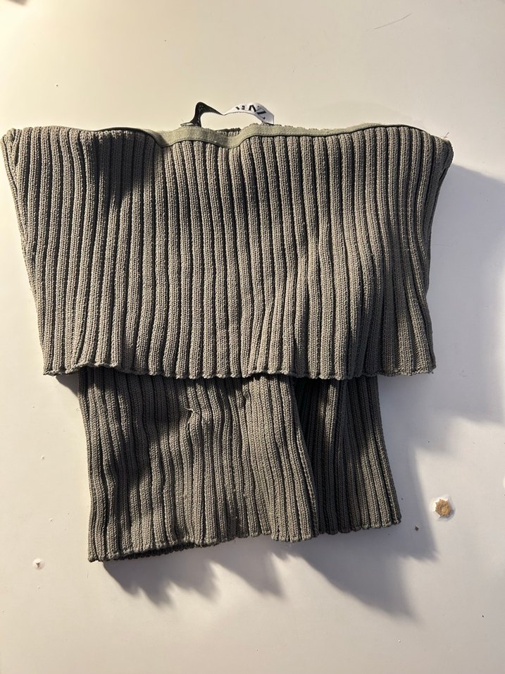 Kadın Zara Triko Straplez Crop - Görsel 2