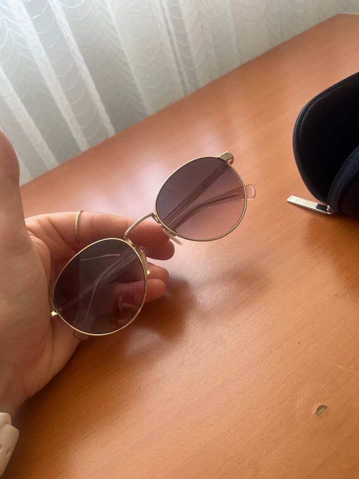 Şeffaf Bej Retro Kadın Gözlüğü - Görsel 2