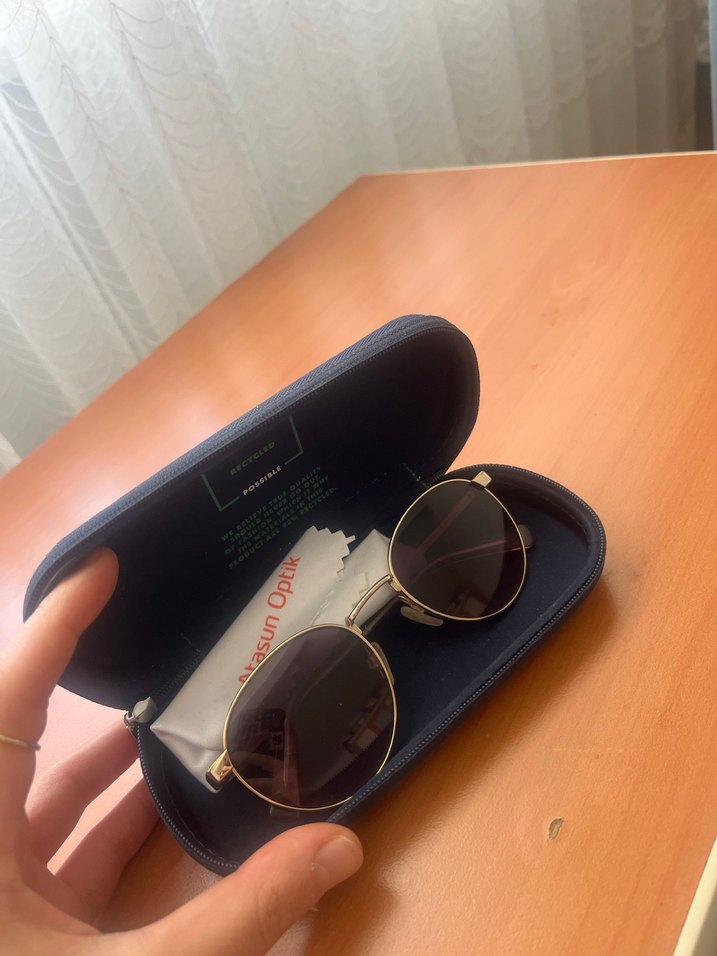 Şeffaf Bej Retro Kadın Gözlüğü - Görsel 3