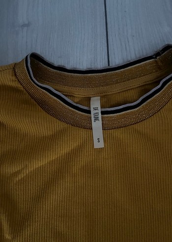 Uzun Kollu sarı Kadın Sweatshirt - Görsel 2