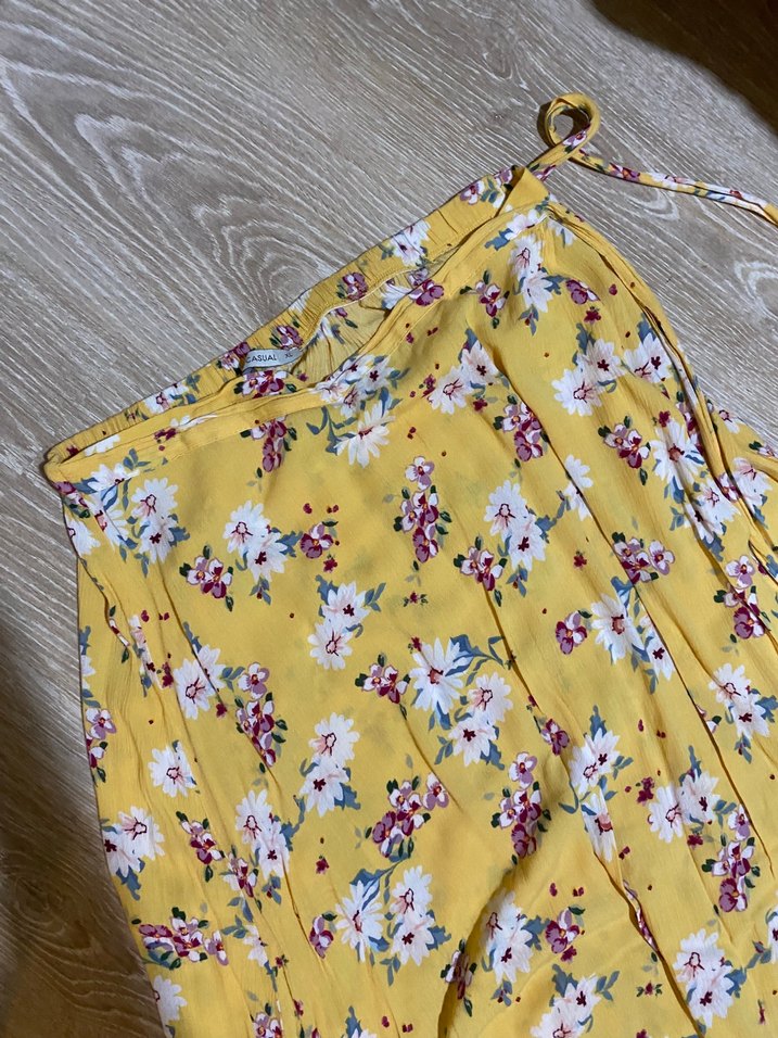 Sarı Çiçekli Uzun Bohem etek - Görsel 2