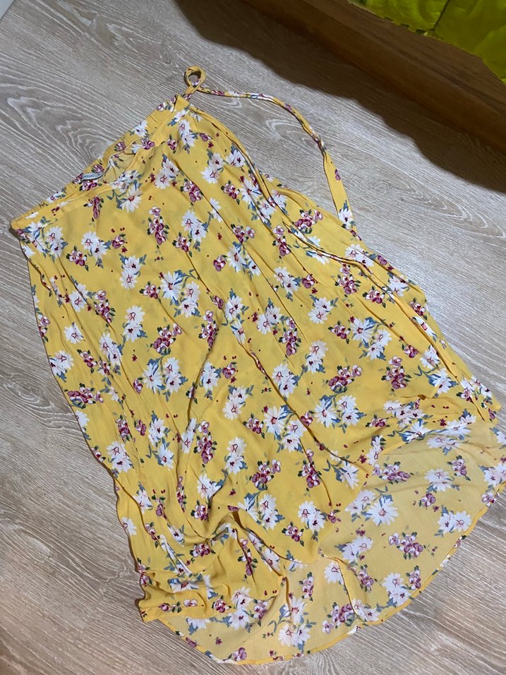 Sarı Çiçekli Uzun Bohem etek - Görsel 3