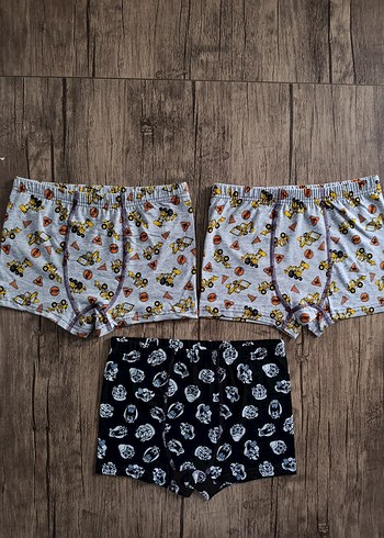 Diğer Erkek Çocuk Desenli Boxer 3'lü Set
