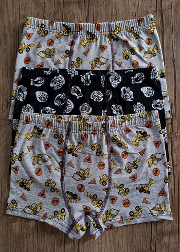 Erkek Çocuk Desenli Boxer 3'lü Set